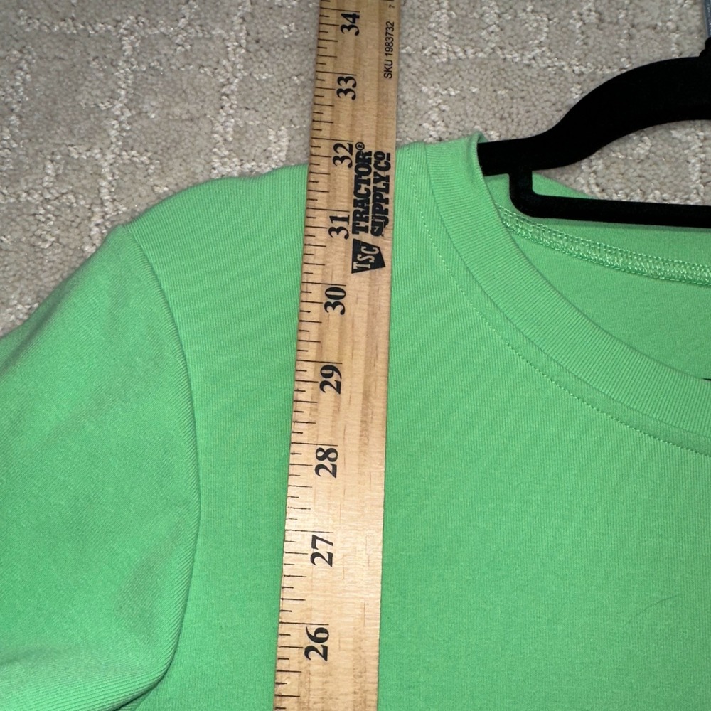 Pink Lily Mint Green Round Neck Casual Cotton Dress Cap Sleeve Size S Tie Waist - Picture 5 of 7